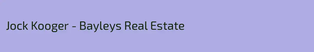 Jock Kooger - Bayleys Real Estate